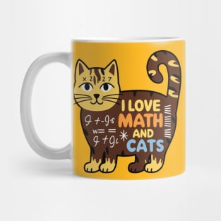 I love math and cats (4) Mug
